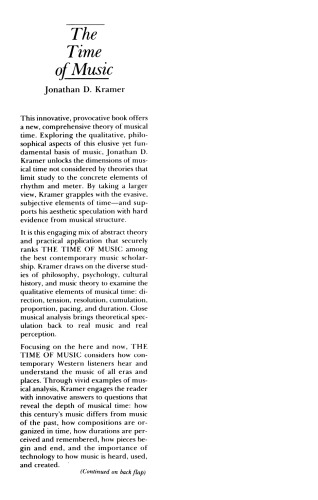 The Time of Music: New Meanings, New Temporalities, New Listening Strategies