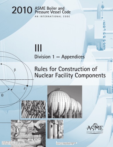 ASME BPVC 2010 - Section III, Division 1: Appendices