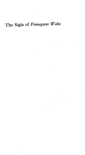 The sigla of Finnegans wake