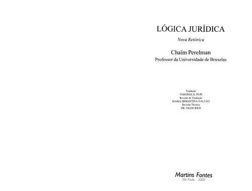 Lógica jurídica: nova retórica