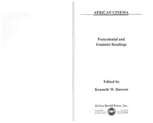 African Cinema: Postcolonial and Feminist Readings
