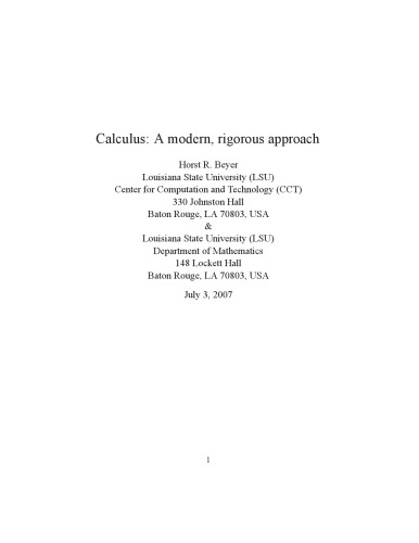 Calculus: A modern, rigorous approach