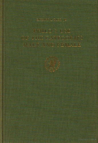 Philo's Use of the Categories Male and Female