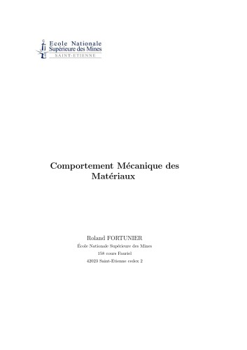 Comportement mécanique des matériaux