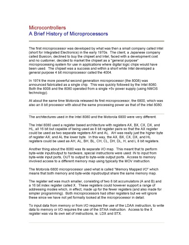 Microcontrollers