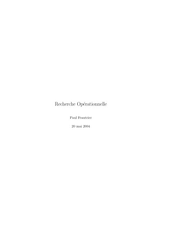 Recherche opérationnelle
