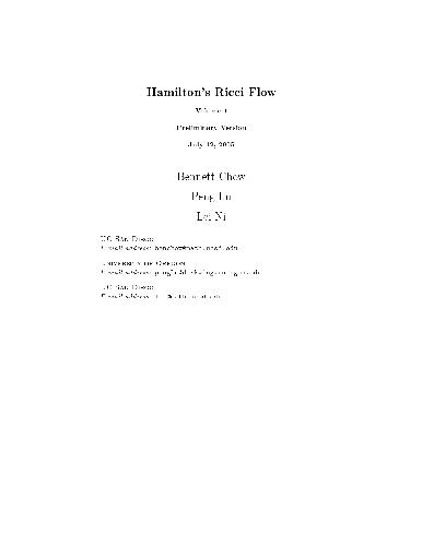 Hamilton's Ricci Flow