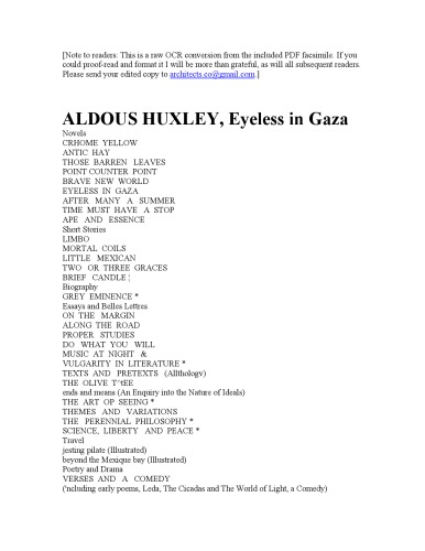 Eyeless In Gaza
