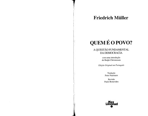Quem é o Povo?: A Questão Fundamental da Democracia