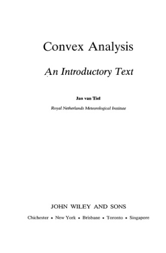Convex analysis: an introductory text