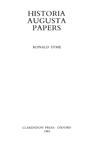 Historia Augusta Papers