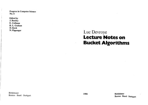 Lecture Notes on Bucket Algorithms