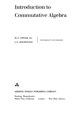 Introduction to Commutative Algebra
