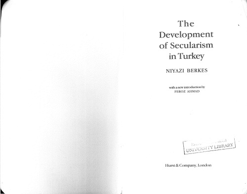 The Development of Secularism in Turkey