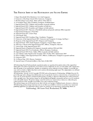 The French Army of the Second Empire (Uniformology CD-2004-16)
