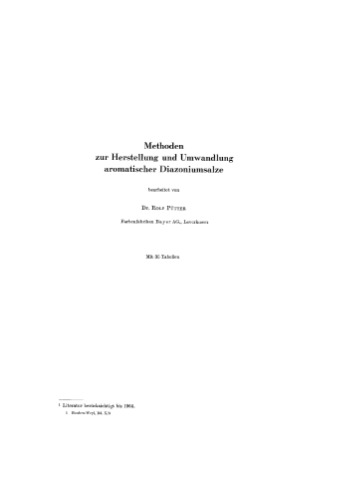 Houben-Weyl Methoden der organischen Chemie vol.10-3 Diazonium saults, Azo-, Azoxy-, etc. (4ed., Thieme, 1965)