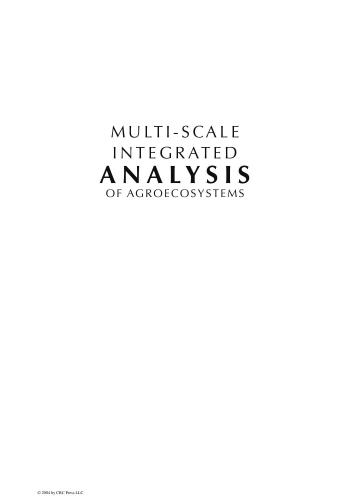 Multi-Scale Integrated Analysis of Agroecosystems (Advances in Agroecology)