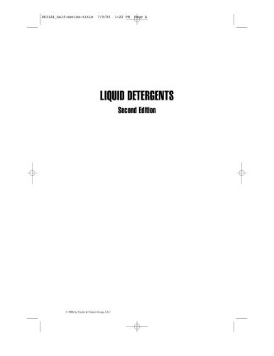 Liquid Detergents (Surfactant Science)
