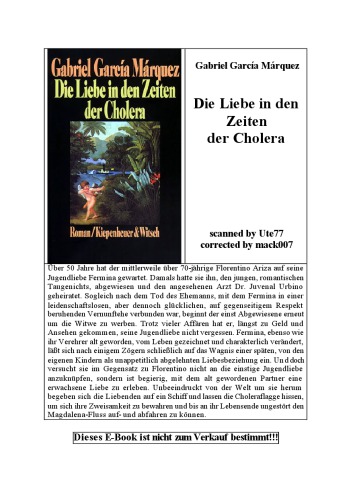 Die Liebe in den Zeiten der Cholera