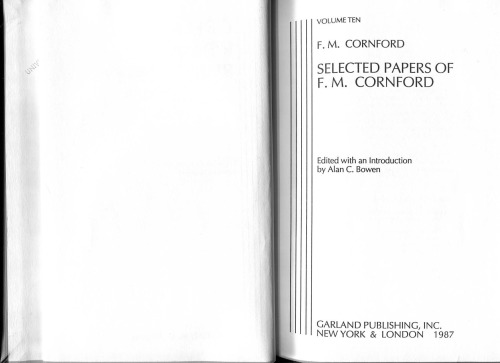Selected Papers of F. M. Cornford