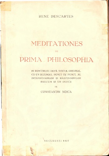 Meditationes de prima philosophia