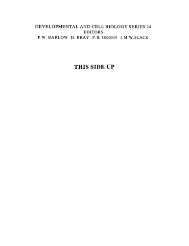 This Side Up - Spatial Determination in the Early Devel. of Animals