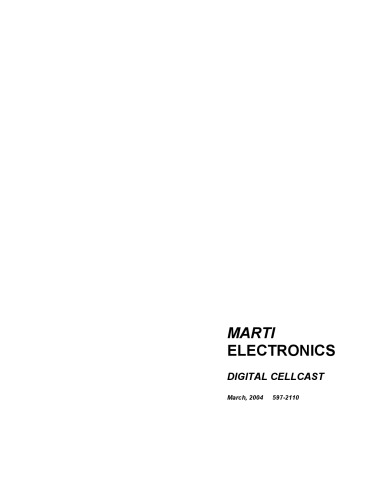 MARTI Digial Cellcast