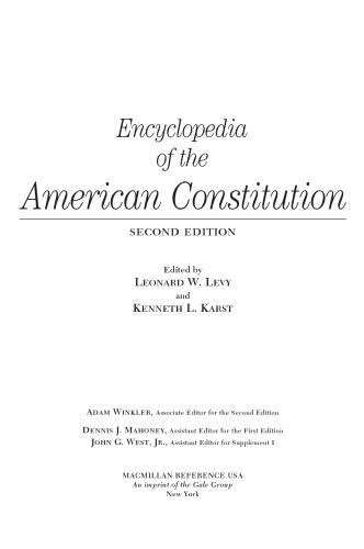 Encyclopedia of the American Constitution