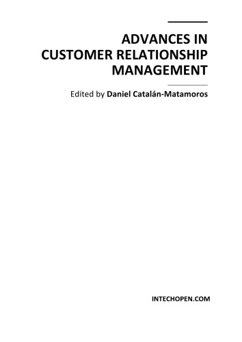 Advances in Customer Relationship Mgmt.