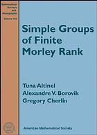 Simple groups of finite Morley rank