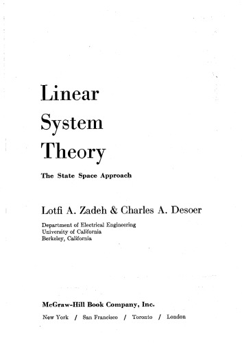 Linear system theory : the state space approach