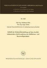 Einfluß der Webstuhleinstellung auf den Ausfall, insbesondere die Krumpfung von Halbleinen- und Baumwollgeweben