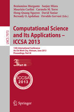 Computational Science and Its Applications – ICCSA 2013: 13th International Conference, Ho Chi Minh City, Vietnam, June 24-27, 2013, Proceedings, Part III