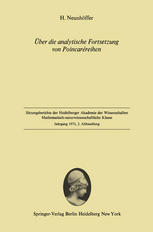 Über die analytische Fortsetzung von Poincaréreihen