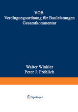 VOB Verdingungsordnung fur Bauleistungen. Gesamtkommentar: Zur VOB Ausgabe 1992 mit Erganzungsband 1998