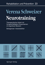 Neurotraining: Therapeutische Arbeit mit hirngeschadigten Erwachsenen im kognitiven Bereich