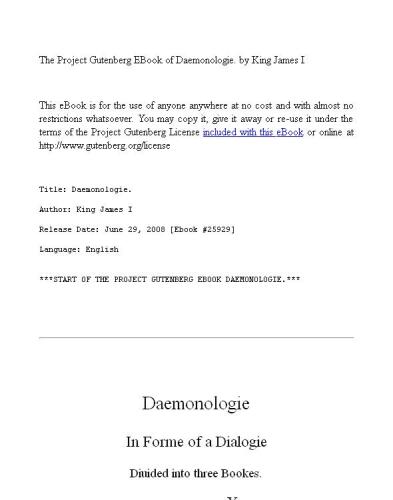 Daemonologie.