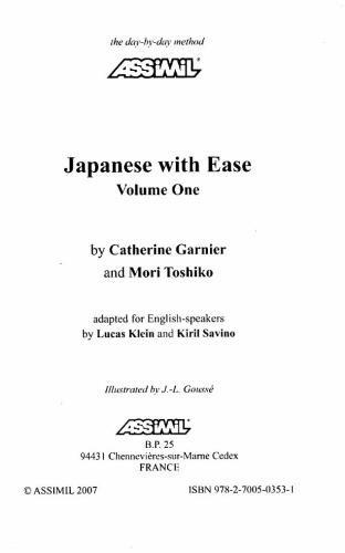 Assimil Language Courses - Japanese with Ease (Book + Audio)