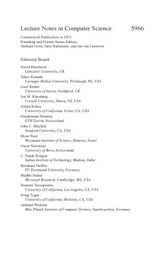 Distributed Computing and Internet Technology: 6th International Conference, ICDCIT 2010, Bhubaneswar, India, February 15-17, 2010. Proceedings