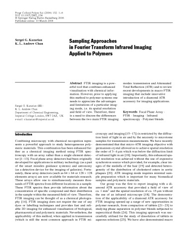 Characterization of Polymer Surfaces and Thin Films