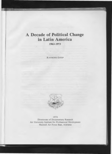 A decade of political change in Latin America, 1963-1973