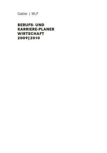 BERUFS- UND KARRIERE-PLANER WIRTSCHAFT 2009 | 2010