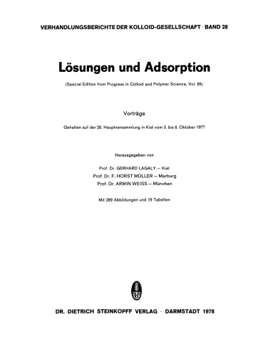 Lösungen und Adsorption